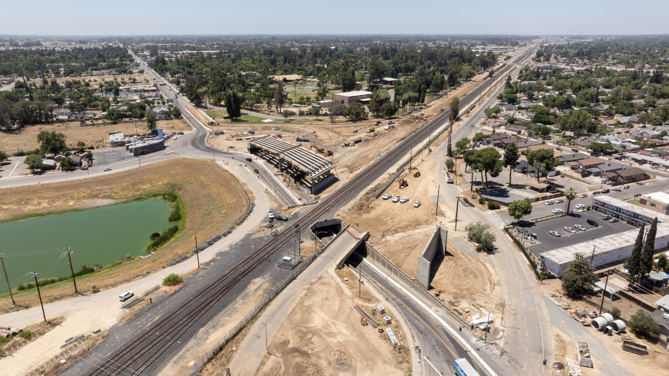 Belmont Avenue Grade Separation (drone view)
