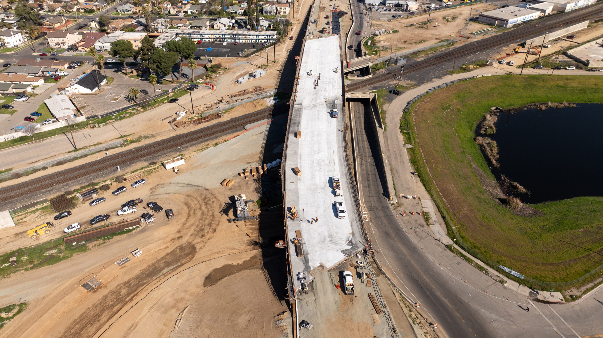 Belmont Avenue Grade Separation (drone view)