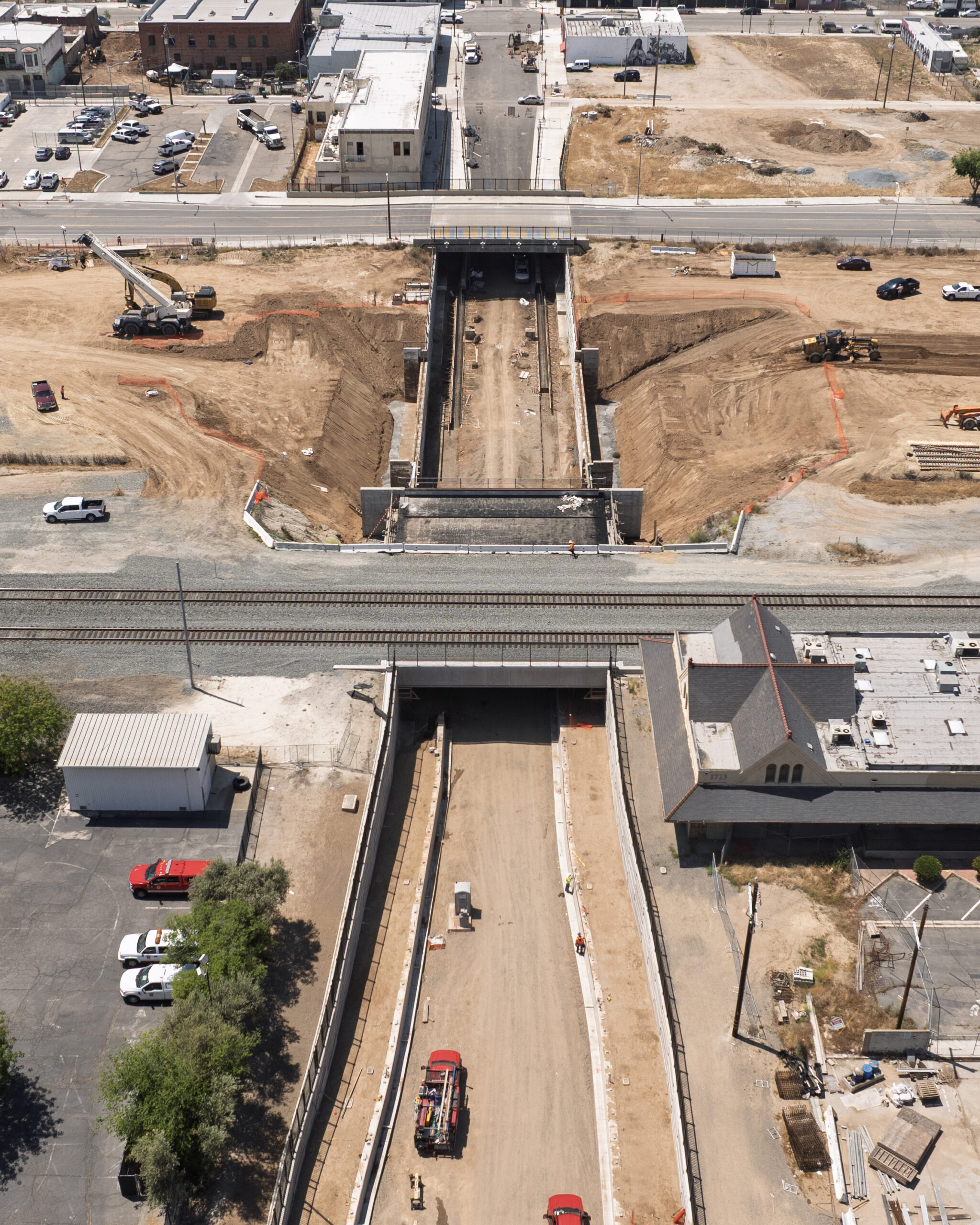 Tulare Street Underpass (drone view)