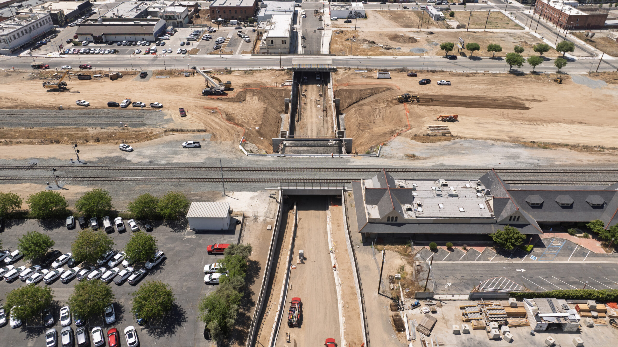 Tulare Street Underpass (drone view)