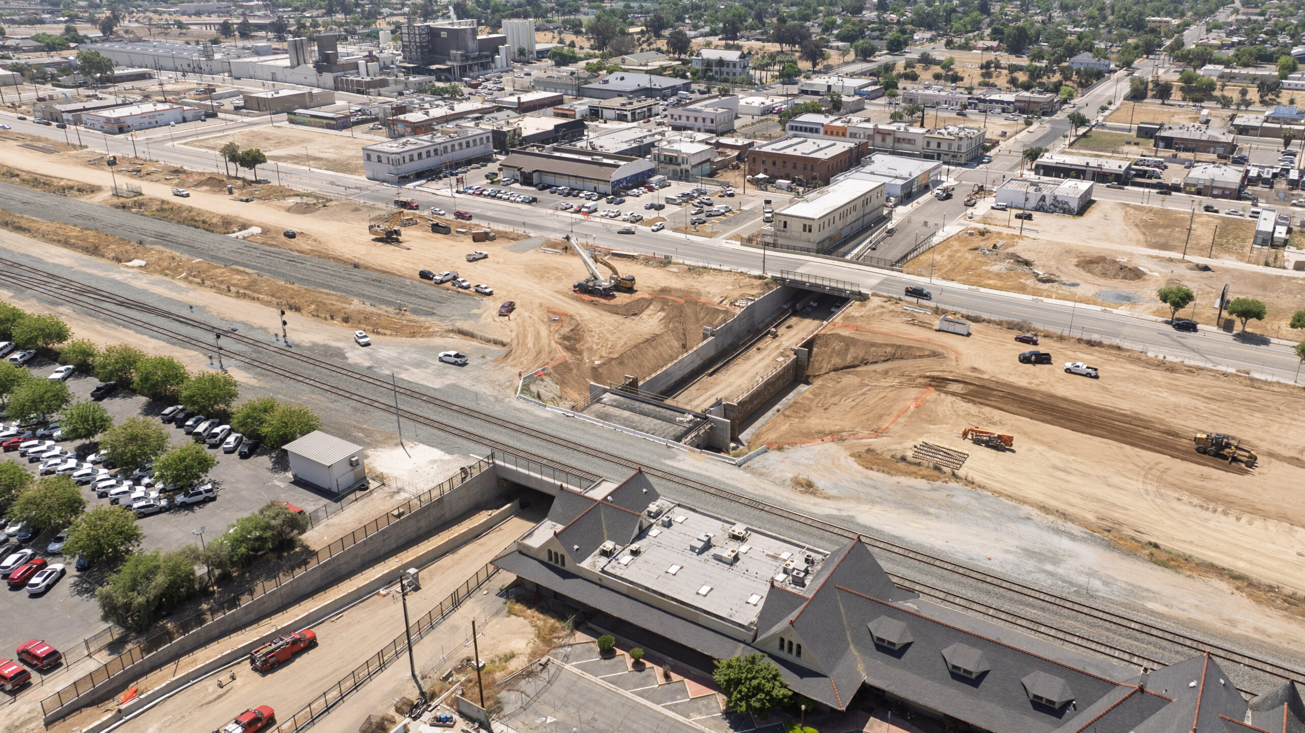 Tulare Street Underpass (drone view)